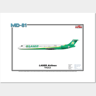 McDonnell Douglas MD-81 - LASER Airlines (Art Print) Posters and Art